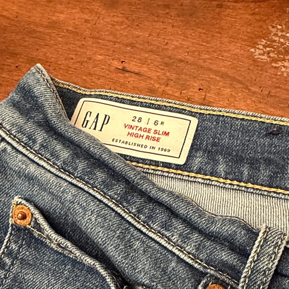 GAP Denim - GAP Vintage Slim High Rise Jeans - Medium Blue Denim